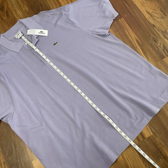 NWT Lacoste Men’s Purple Short Sleeve Classic Fit Pique Polo Shirt Size 4XL - Picture 9 of 9